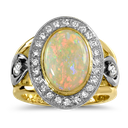 Life Ring Opal and Diamond 