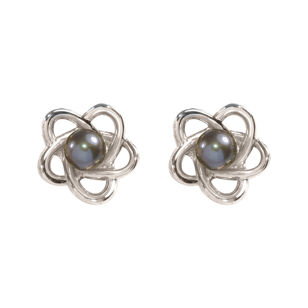 Orbit Earrings - Black Pearl