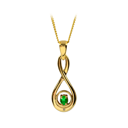 Infinity Emerald Pendant 