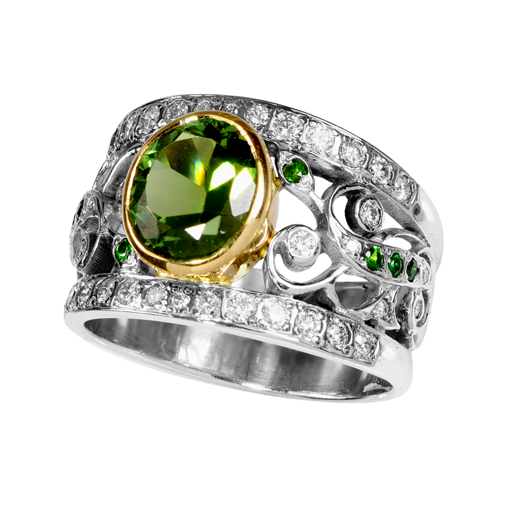 Scrolls Verde Ring