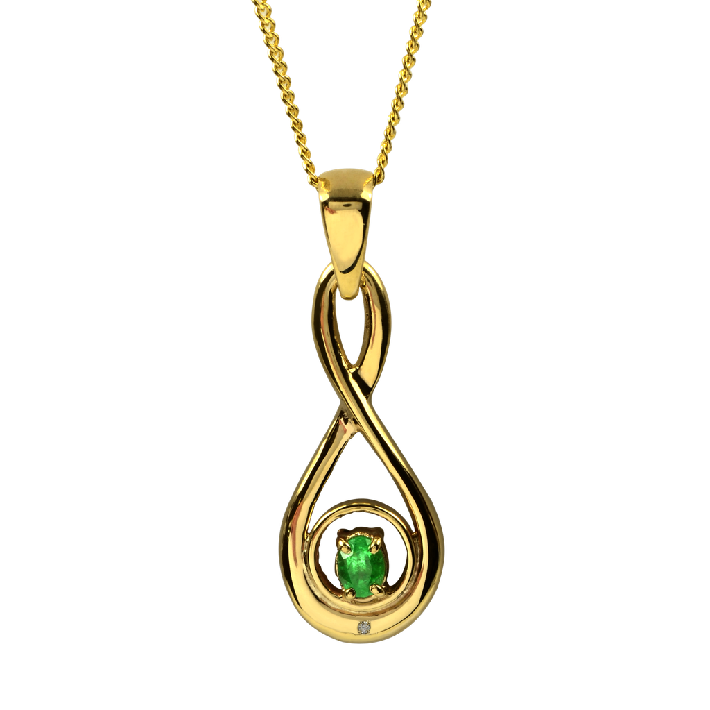 Infinity Emerald Pendant 