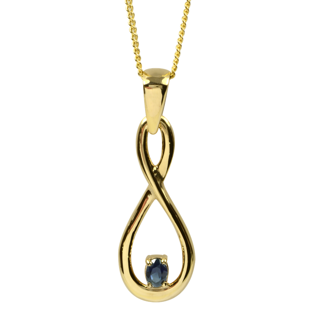 Infinity Sapphire Pendant 