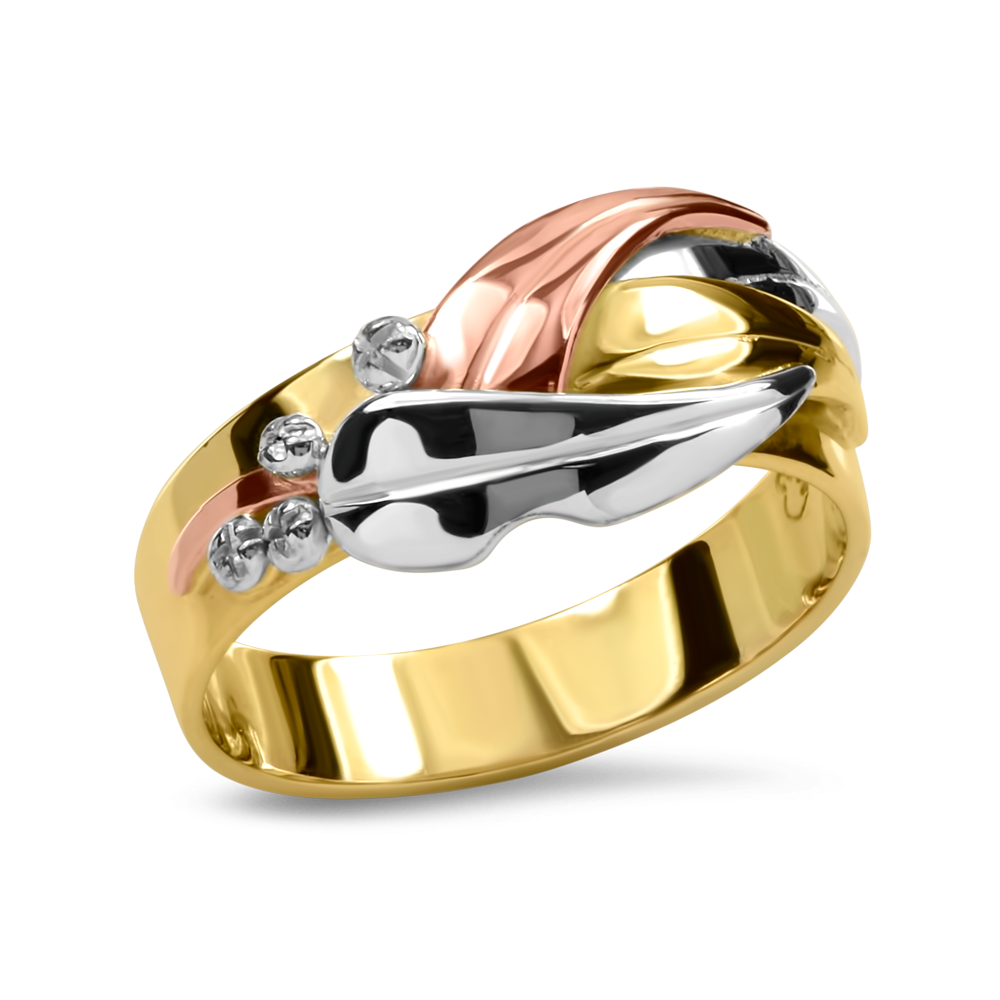 Woodland Gum leaf Ring Yellow Gold