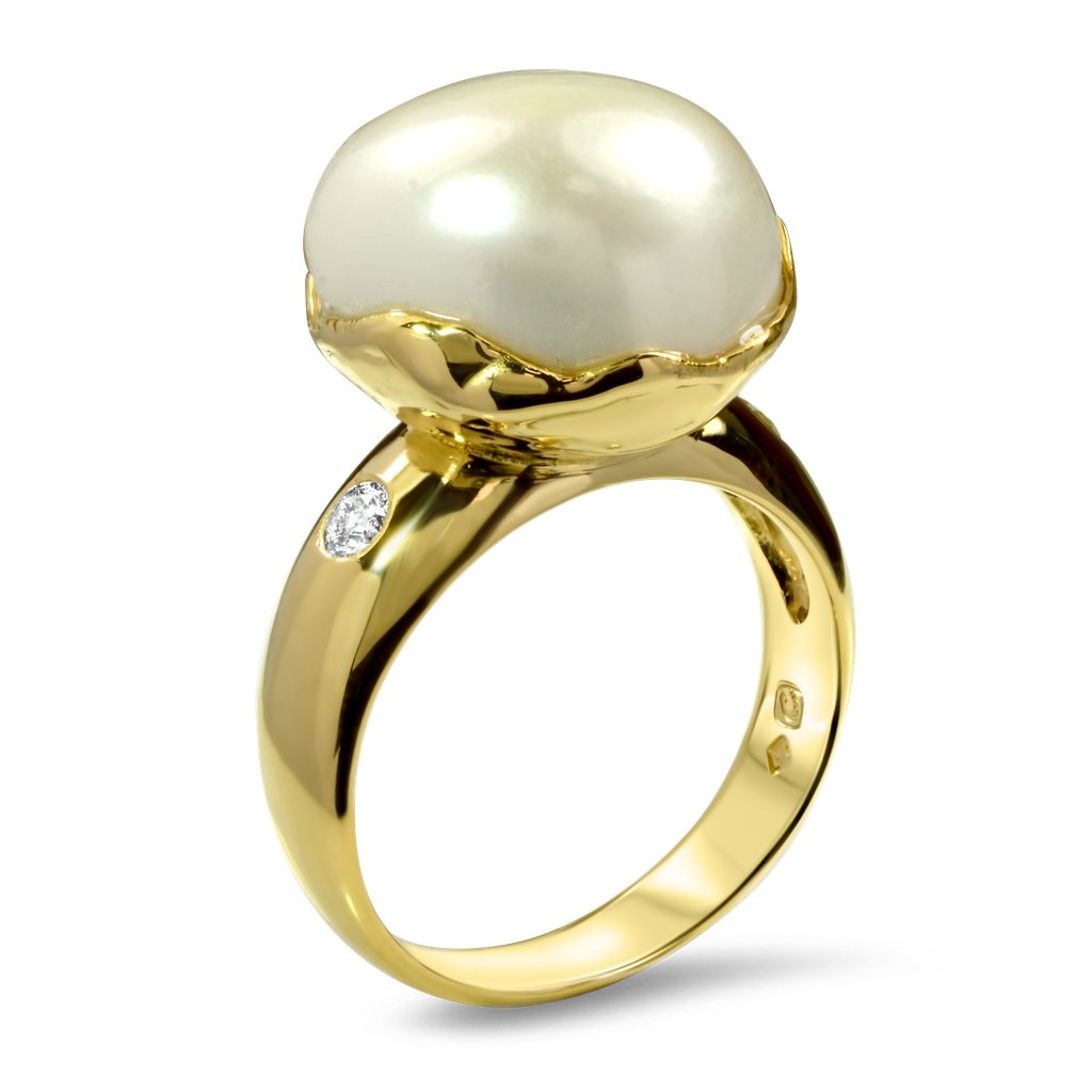 Freeform Pearl Ring