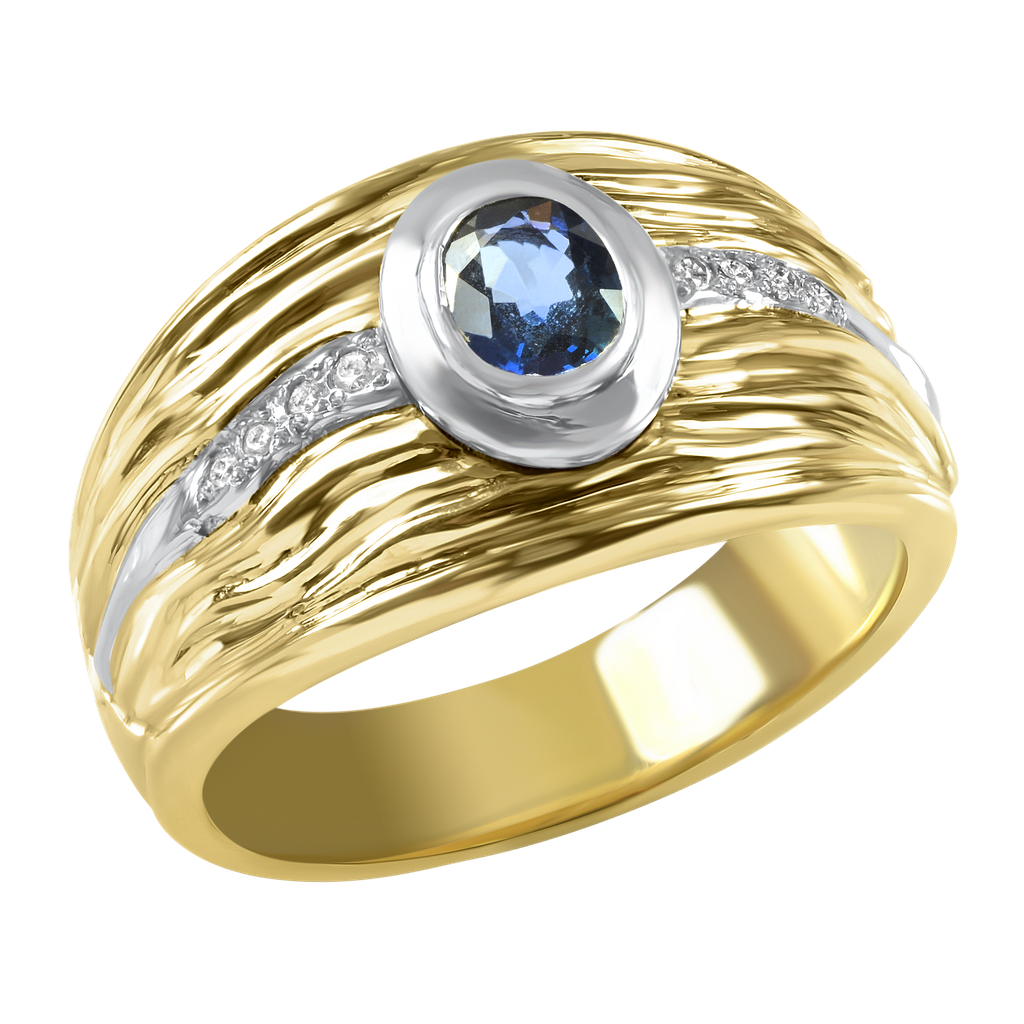 Beach Blue Sapphire Signet Ring