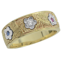 Bark Ring - floral motifs