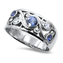 Scrolls Ring - White Gold