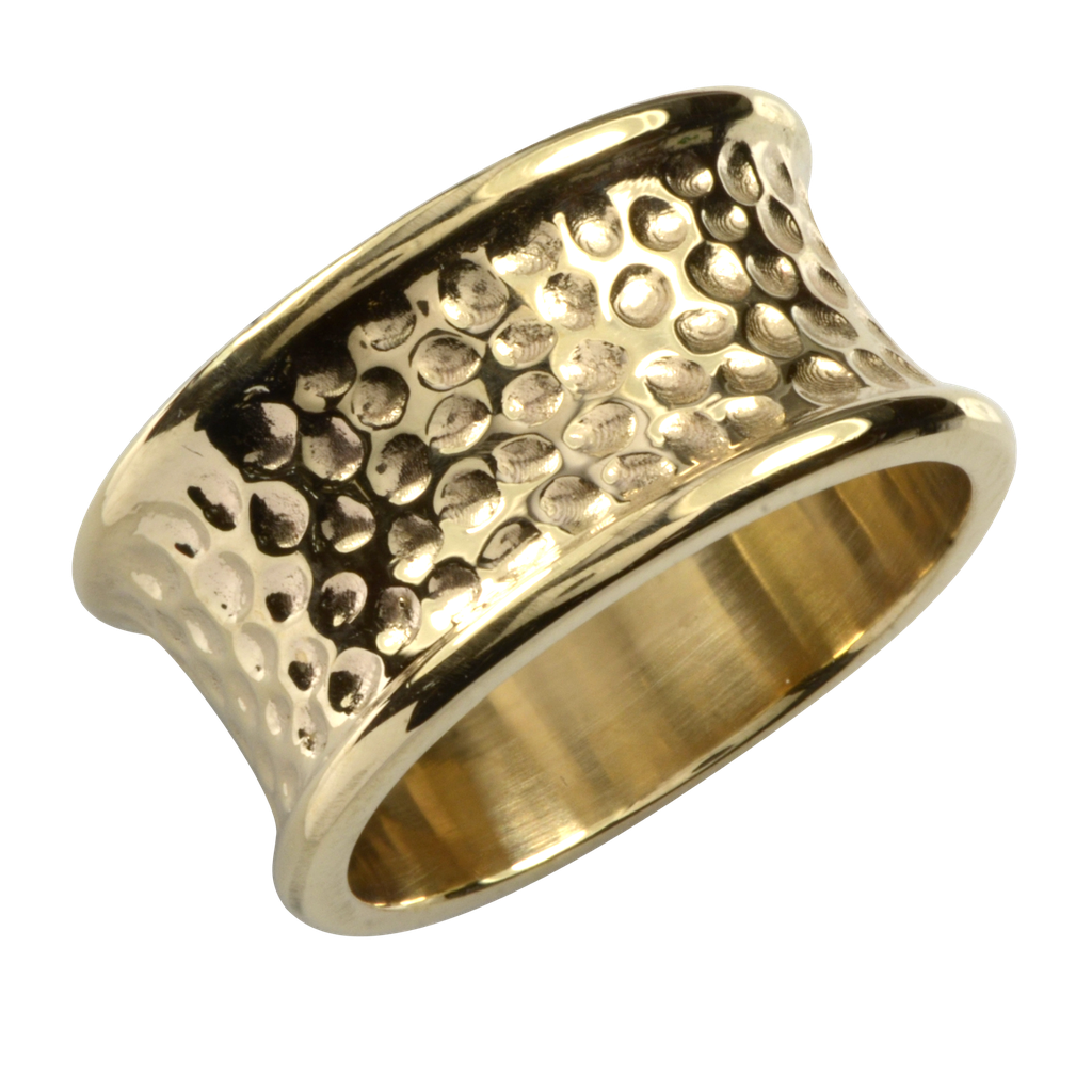 Curved Hammered Ring