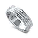 Corrugated Ring - White Gold