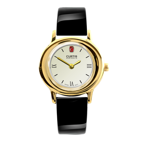 Sophia Ladies Watch - Yellow Gold, White Dial