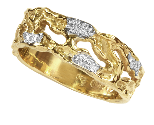 Beach Freeform Diamond Ring 