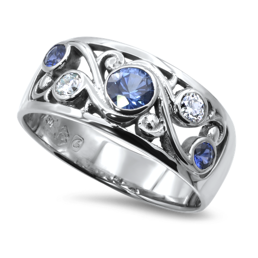 Scrolls Ring - White Gold