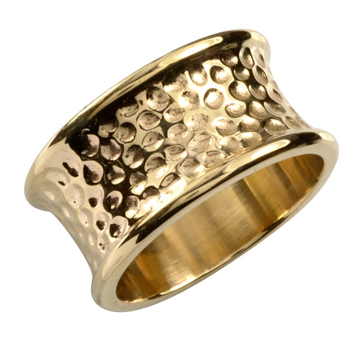 Curved Hammered Ring