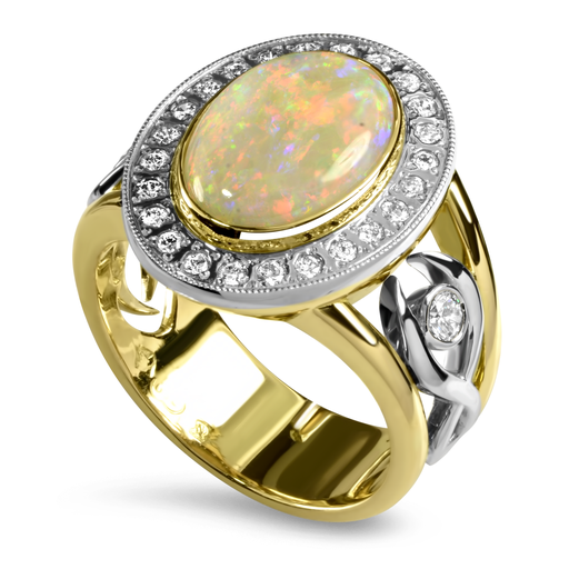 Life Ring Opal and Diamond 