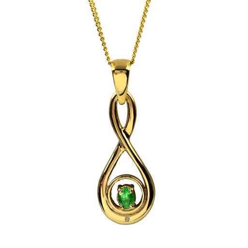 [20051] Infinity Emerald Pendant 