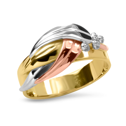 Woodland Gum leaf Ring Yellow Gold